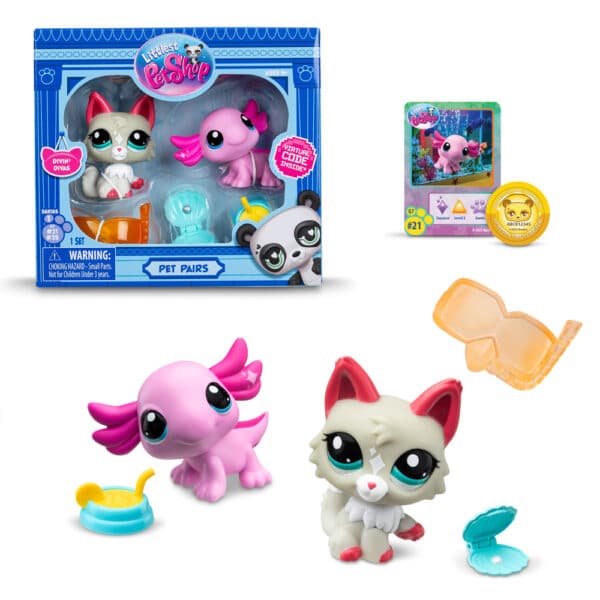 Littlest Pet Shop - Pack de 2 Mascotes - Figuras #21 e #25