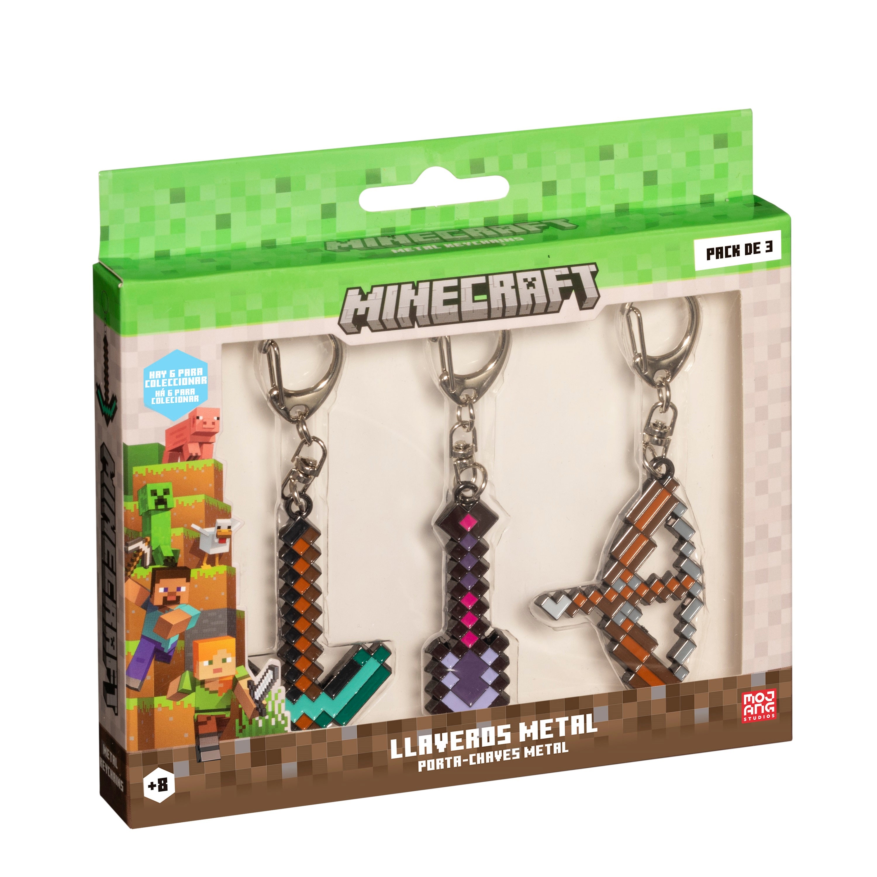 Minecraft 3-Piece Keychain Pack