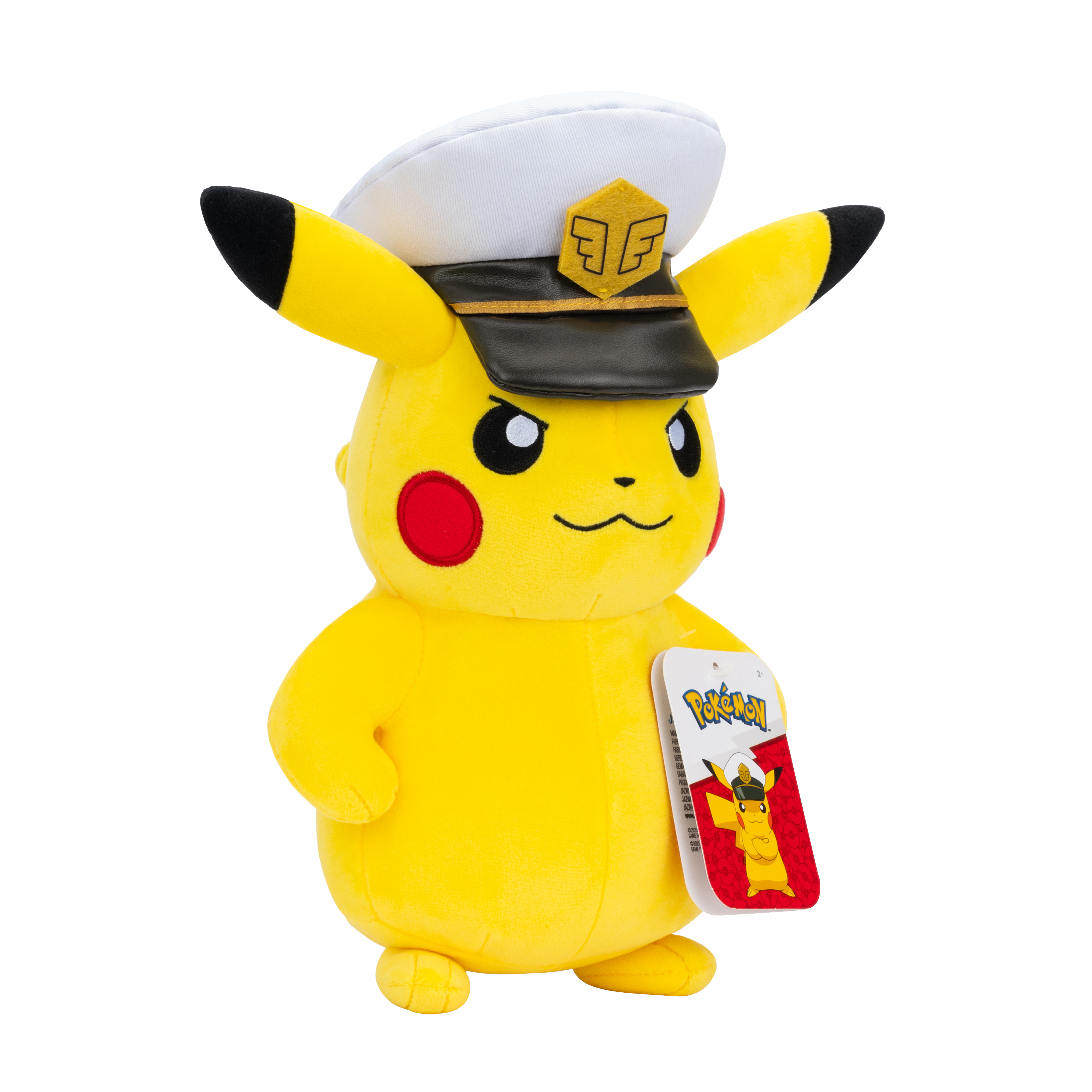 Pokémon - Peluche Capitão Pikachu 21 cm