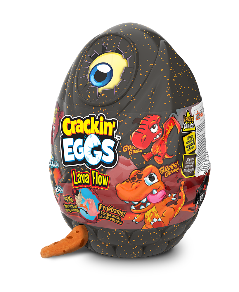 Huevos rompiéndose lava