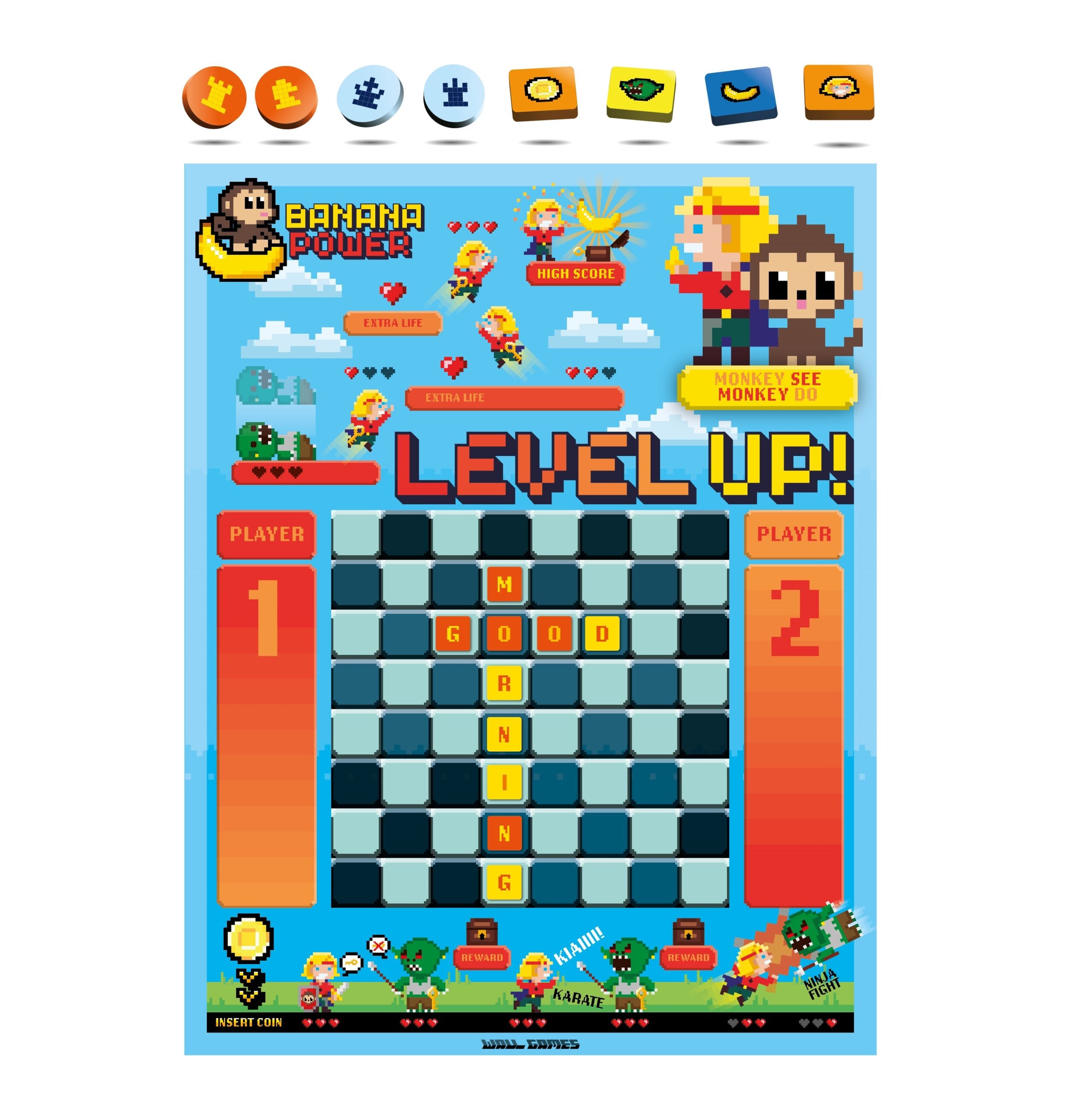 Píxel del juego de pared